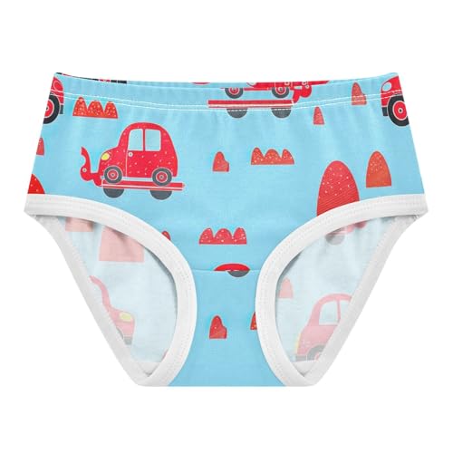 Cotton Girls Underwear Toddler Cute Red Cars Blue Panties Little Girl Artistic Kids Undies Briefs 2t