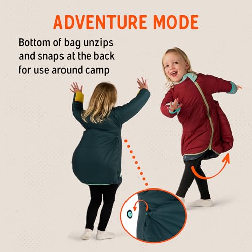 Image of Kelty Space Cadet Infant and Toddler Sleeping Bag (30 or 40F /8M to 2T) | Cozy and Warm, Arms Out Design, 40F Degree Rating, Fleece-Lined Hand Covers, Snap Back Buttons, Machine Washable
