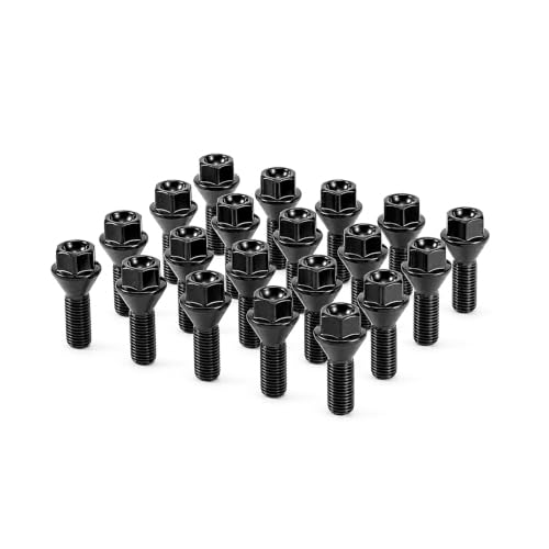 36136781150 Wheel Lug Bolt M12×1.5 Black | Compatible with BMW 1 3 5 X Z Series Mini E46 325 E90 E39 E88 E60 E93,20Pcs by ADC code - Used condition - US$19.86
