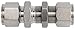 Dixon 6-DBHU-6 3/8" Tube OD 316SS Bulkhead Union Instrumentation Fitting, 0.38" ID, Stainless Steel