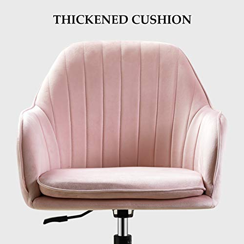 Chaise de bureau pivotant en velours FLXHSA avec ajustement de levage