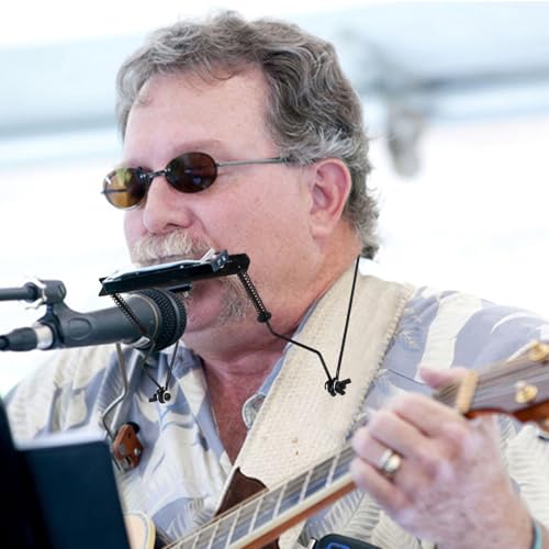 image for Generic Harmonica Neck Holder - Adjustable Metal Harmonica Holder for 