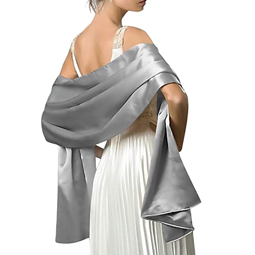 La mejor selección de Estolas para Mujer . 41 LumiSyne Mujer Satén Gasa Chal Mantón Sedoso Color Sólido Bufanda Pañuelo Ligero Estola Para Fiesta Vestido Boda Novia Dama De Honor Noche
