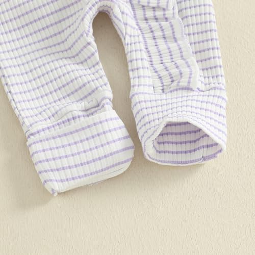 Baby Girl Coming Home Outfit Newborn Ruffle Onesie Long Sleeve Zipper Romper Jumpsuit Cute Clothes+Headband 6