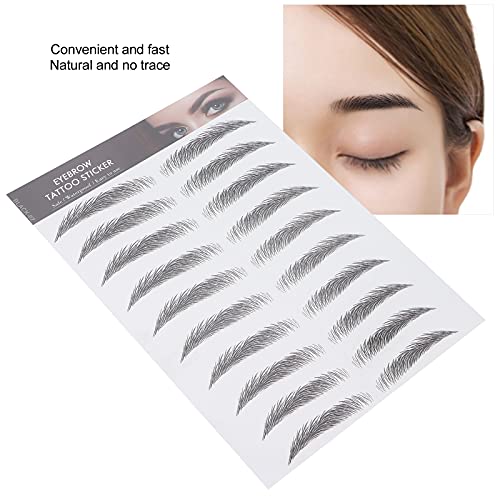 Eyebrow Tattoo Sticker Waterproof Long Lasting Natural Eyebrow Transfer Sticker Eyebrow Grooming Shaping Makeup Sticker for Women Girls(BLACK-02) - Image 3