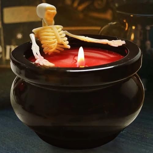 Bougie gothique squelette pour décoration de table Halloween - 4
