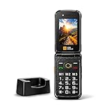 AGM M10 Robustes Klapphandy, Outdoor Tastenhandy, IP68 Wasserdicht & Stoßfest (MIL-STD-810H), Mobiltelefon mit 2 Akkus & SOS-Taste, Fokus auf Anrufe & SMS, Handy ohne Internet & Schnickschnack