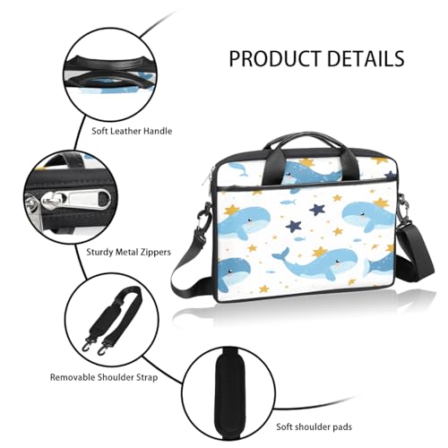 Bolsa para laptop Cute Stars Ocean Whales 15 pulgadas miniatura 4