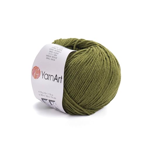Image of YarnArt Genius Soft Cotton Acrylic Blend Yarn - Amigurumi, Crochet and Knitting -%55 Cotton-45% Acrylic, Craft Yarn for Kids and Adults Garments, Baby Items and Accessories, 174 yds / 50 g