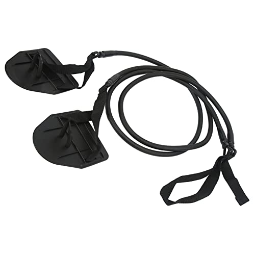Entrenador de fuerza para brazos de natación Tyenaza con bandas elásticas de látex negro miniatura 2