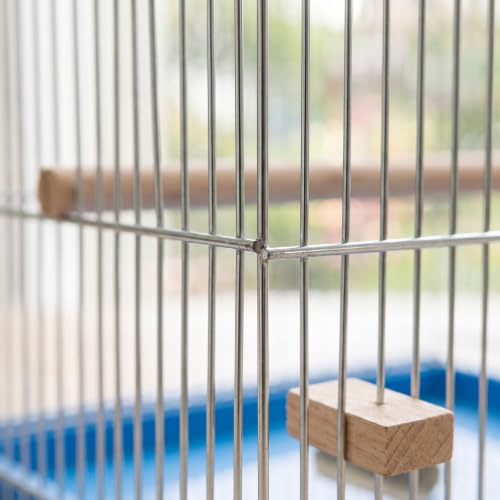 Jaula para pájaros con bandeja extraíble metálica para cría de aves 4