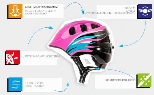 meteor FahrradHelm Kinder Skaterhelm Jugend Radhelm Radsport Skateboard Inline-Skate BMX Scooter - Entwickelt für die Sicherheit der… – Ansicht 2