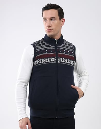 Image of Monte Carlo Men's Regular Fit Reversible Jacket | Mock Neck Zip Closure | Solid Design | Sleeveless Warm & Stylish Reversible Fashion Winter Jacket |Stylish Reversible Jacket For Men (Pack Of 1)