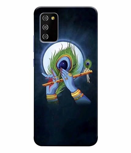 Image of Printed Hard Back Case Cover & Compatible for Samsung Galaxy M02S / Samsung Galaxy F02S | Krishna Vector Art (Multicolor) - D1200