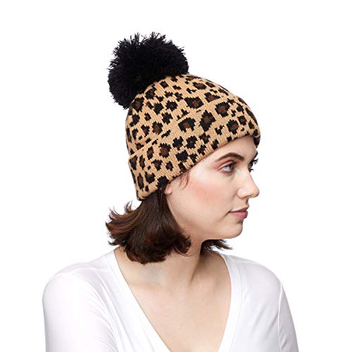 Image of C.C Exclusives Solid Ribbed Color Beanie hat with Pattern Cuff HAT-80