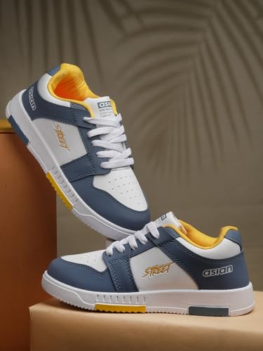 Image of ASIAN Boy's Tarzan-04 Kids Casual White Sneaker with Lightweight Synthetic Upper Lace-Up Shoes for Kid's & Boy's