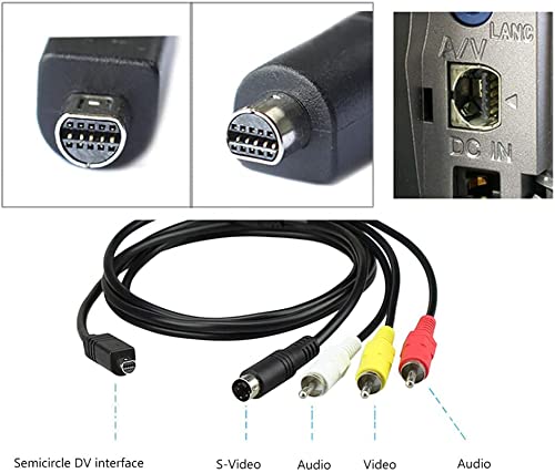 Vmc-15Fs Vmc Audio Video Cable Av Cable For Sony Av Tv-Out Cord S-Video Cable Compatible With Sony Handycam Camcorder Camera Dcr-Sr90/ Dpp-Ex50/ Hdr-Cx7/ Hdr-Fx7 And Other Cameras With 10-Pin(1.5M) #TOP4