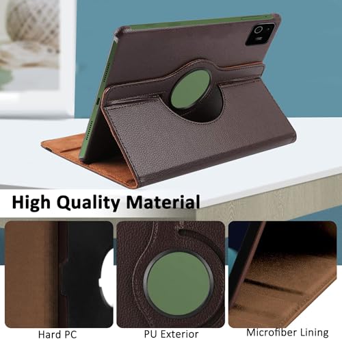 Image of TGK 360 Degree Rotating Flip Cover Case for Xiaomi Mi Pad 8 /8 Pro /Mi Pad 7 /7 Pro 11.2 inch Tablet (Brown)