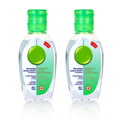 50ML Rinse-Free Antibacterial Hygienic Gel, Non-Rinse Hand Sanitizer Gel, Instant Hand Refreshing Gel,Hand Cleanser Gel Effective 99.99%, Light Moisturizing,For Kitchen/Bathroom/Office/School (B)