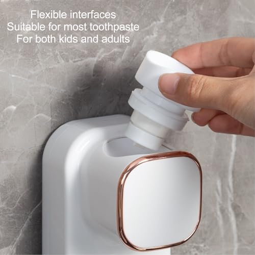 Wall Mount Electric Toothpaste Squeezer, Adjustable Automatic Toothpaste Dispenser USB Powered for Family Bathroom (White) - Image 3