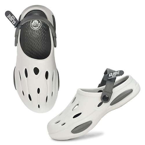 Image of Kraasa Glide Gear Men's Eva Casual Clogs for Everyday use | Sandals with Adjustable Back Strap | Lightweight, Comfortable | Stylish and Waterproof Mules