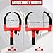 Wheel Lock Universal Trailer Wheel Lock Adjustable Security Tire Boot Lock Anti Theft for ATV RV SUV Car Golf Cart Boats Motorcycles Great Deterrent Bright Black-Red, 2 Packs 6 Keys Alike