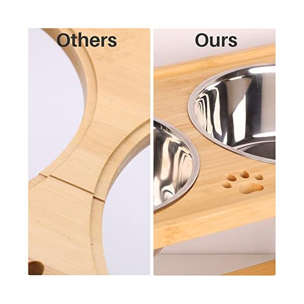 Elevated Dog Bowls for Large Dogs, Raised Dog Bowls, Dog Bowl Stand with 2 Stainless Steel Bowls for Dogs by Nothing Burger Elevated Dog Bowls for Large Dogs, Raised Dog Bowls, Dog Bowl Stand with 2 Stainless Steel Bowls for Dogs by Nothing Burger