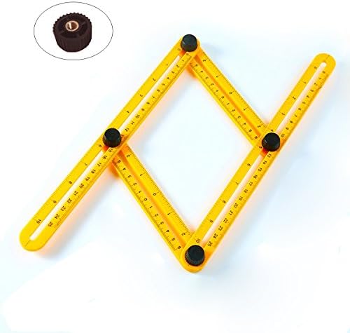 Multi Angle Folding Ruler-Best Adjustable Angle Measuring template Tool for Handymen, Builders, Craftsmen and DIY-ers