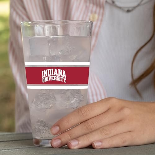Image of Logo Brands NCAA 16 oz Pint Glass - Durable Glass With Bold Team Color- Chip-Resistant Rim Drinkware For Fans, Tailgates, Home Bars & Everyday Use