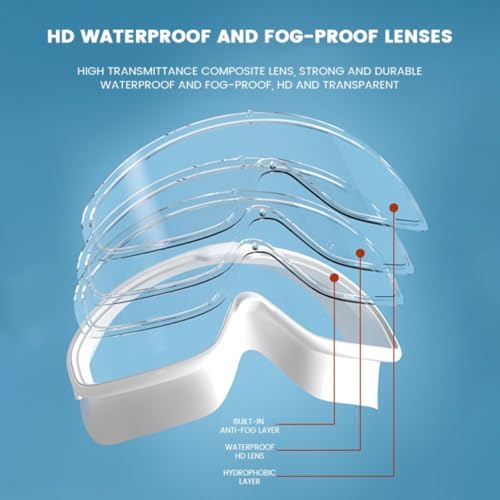 Image of Polyvinyl Chloride Swimming Goggles proffesional for kids anti fog with ear plug and nose clip.box packed fits 4-16 years boys and Girl (Blue Yellow)
