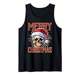 Photo Gallery merry christmas skeleton skull indossa un cappello di babbo natale canotta Photo Gallery merry christmas skeleton skull indossa un cappello di babbo natale canotta