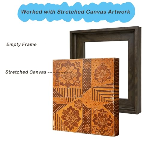 Image of Canvas Frames for 14 inchx14 inchPaintings with 0.6 inch~0.9 inch Deep Dark brown