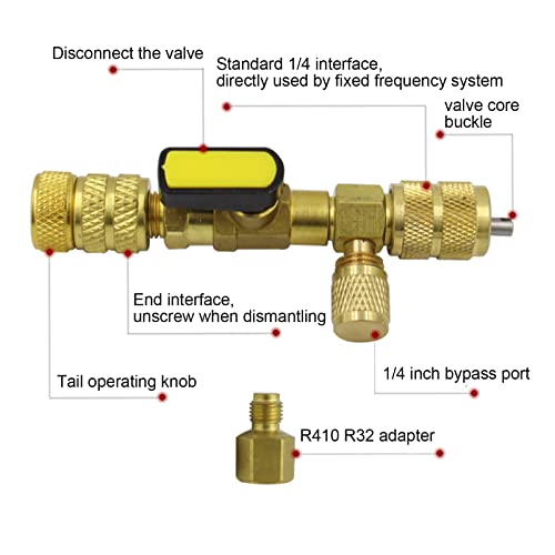AC Valve Remover para líneas de refrigerante port diseño 1/4in miniatura 4