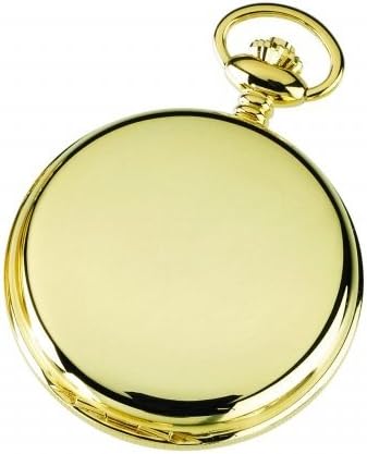 212 Main Charles-Hubert- Paris Brass Gold-Plated Mechanical Double Cover Pocket Watch #