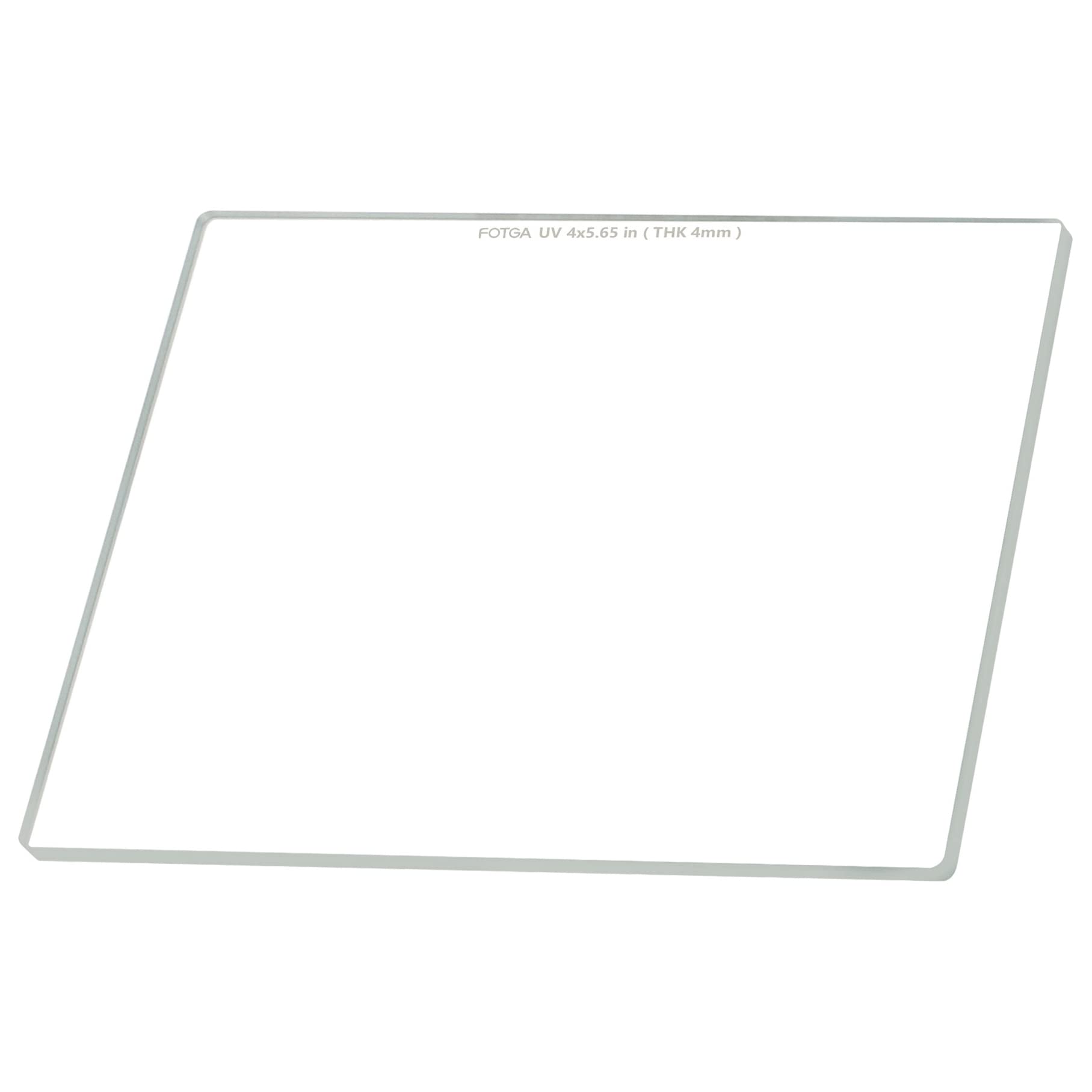 FOTGA Cinema - Filtro trasparente con protezione UV, 4 x 5,65, in vetro ottico di spessore 4 mm, per obiettivo opaco da 4 x 5,65 pollici, compatibile con FOTGA Matte Box