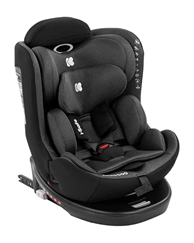 Kikkaboo Silla De Coche I-Size I-Safe, 40-150 Cm, Isofix, Giratoria 360 , Top Tether, Gris Oscuro Kikkaboo Silla De Coche I-Size I-Safe, 40-150 Cm, Isofix, Giratoria 360 , Top Tether, Gris Oscuro
