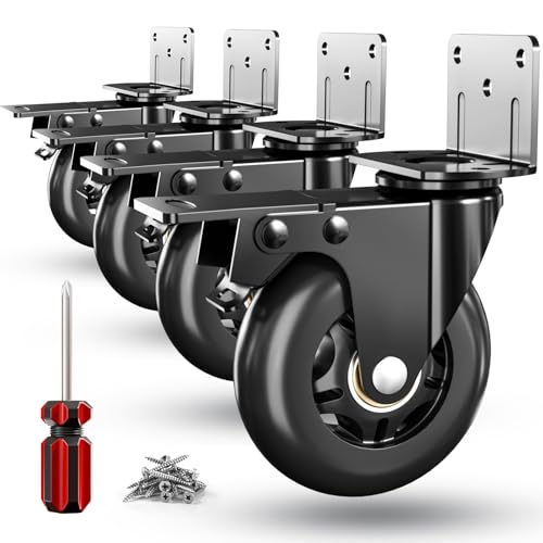 Image of Apllamo 4 in Side Mount Plate Caster Wheels Heavy Duty 1200 LBS