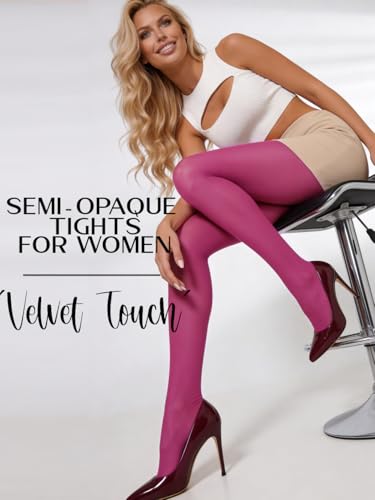 Image of Charm and Attitude Semi Opaque Tights for Women | Colored Pantyhose Stockings Nylons 40D