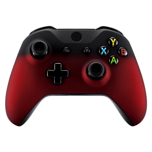 eXtremeRate Coque Avant de Remplacement pour Xbox One S/X Manette, Coque Shell Avant Coloré pour Xbox One S/X Manette (Modèle 1708), Dégradé Rouge