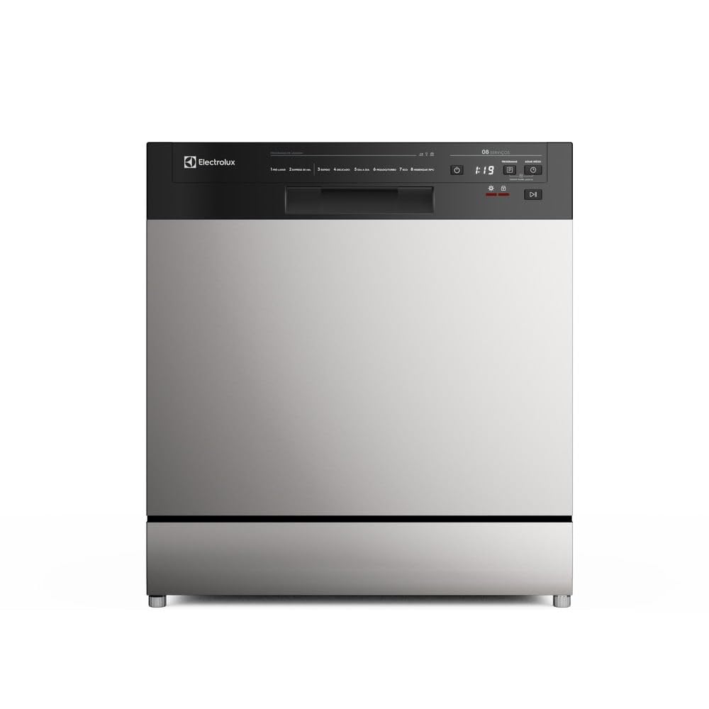 Lava-Louças Electrolux 8 Serviços Inox com Programa Lava e Seca 50min 127v LS08E