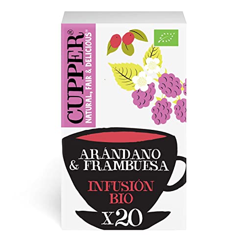 CUPPER Bio Früchtetee "Cranberry & Raspberry Infusion", 20 ungebleichte Teebeutel, umweltfreundlich, fair gehandelt Cover