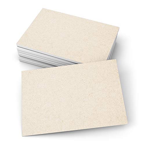 Cartes simples vides marron clair 3,5x5cm pour écrire et peindre