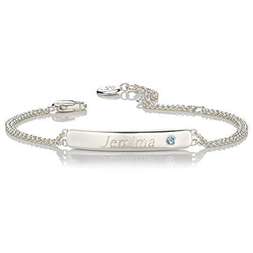 Molly Brown London Gourmette personnalisable pour bébé avec aigue-marine