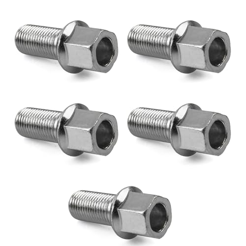 ROBUST 5 Pcs Standart Wheel Nut Stud Bolt 17mm Hex M14x1.5 27mm for Audi A2 A3 A4 TT Seat Ibiza Leon Skoda Fabia Octavia Superb Volkswagen Arteon Caddy Golf Polo Tiguan Touran T-Roc 8D0601139A