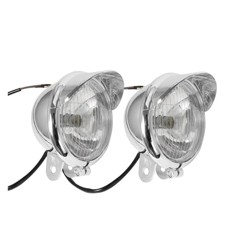 Feux Antibrouillard Moto Étanche DC12V Phare Additionnel Chrome Puissant pour Sportster Dyna Softail