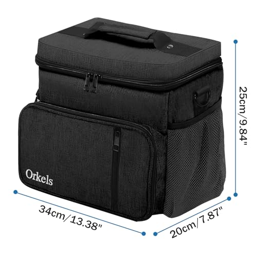 ORKELS Adjustable Carry Bag for Bissell SteamShot 39N7V/39N7A - Storage Bag with Multiple Compartments & Extra Pockets for Accessories - Handheld Steam Cleaner Organizer, Black - Thumbnail 2