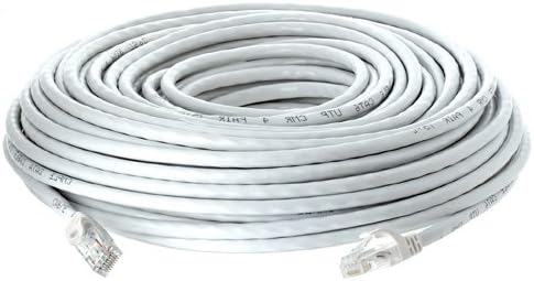 Cmple - Cat6 Network Ethernet Cable with Snagless Molded Boot - White - 100ft