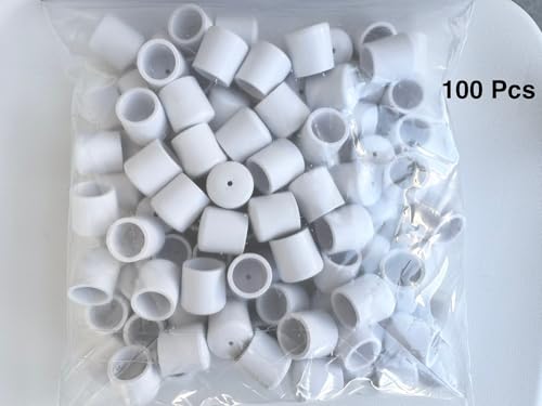 Tapas blancas para patas de silla de plástico para solucionar rayones en eventos, 100 unidades 5