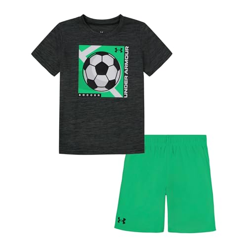 Image of Under Armour Boys 2-piece Short Sleeve Graphic T-Shirt and Shorts Set, Lightweight & Breathable