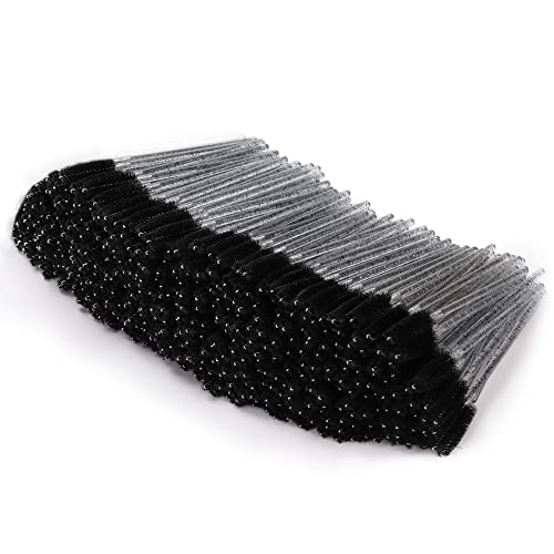 Image of Tbestmax 300 Disposable Mascara Wands Spoolies Eye Lash Brush for Eyebrow /Eyelash Extension Black